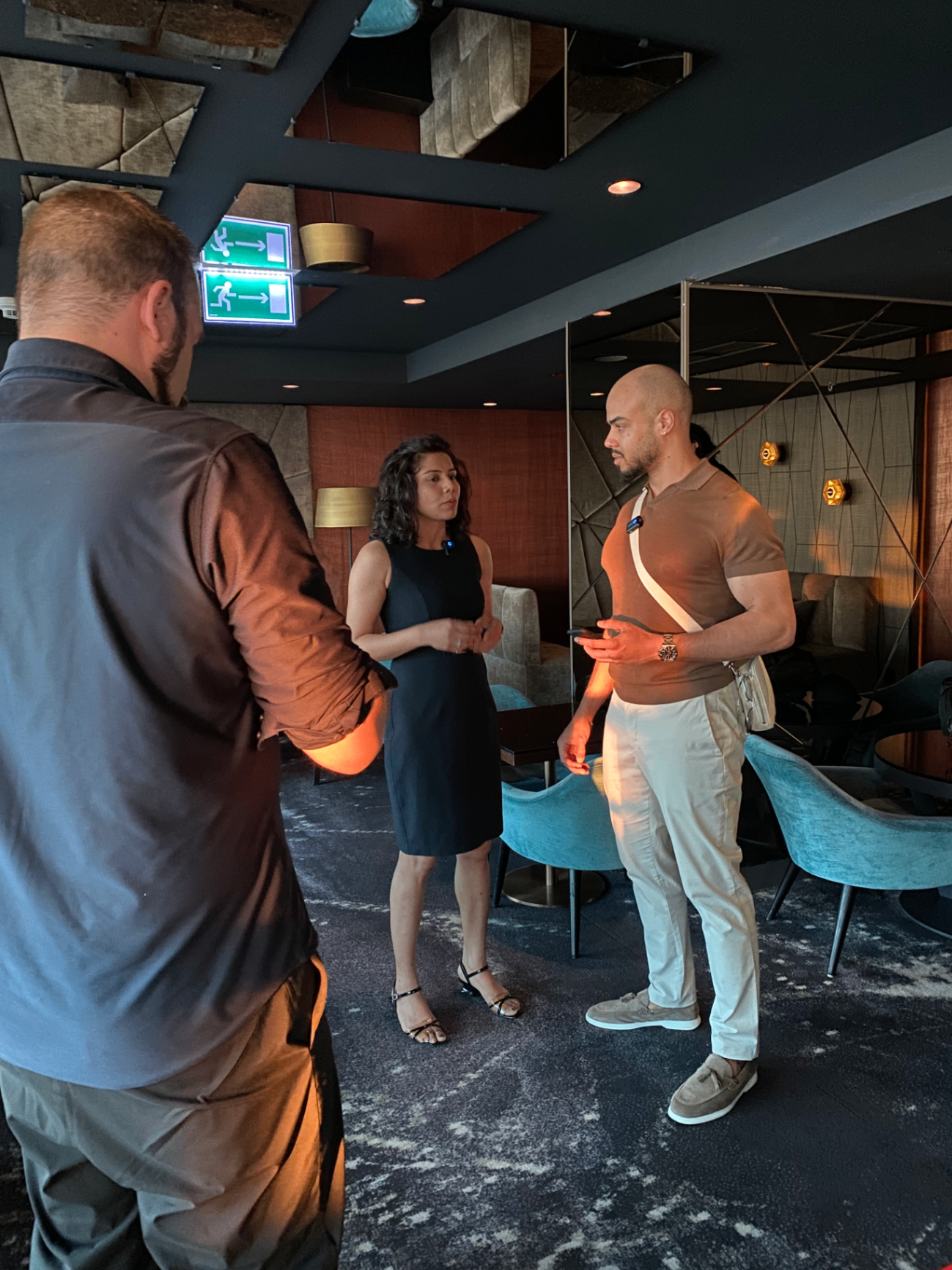 Kai Beard networking at a business event
